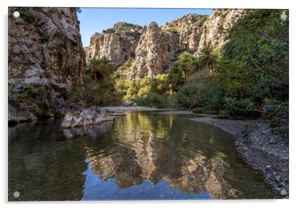 Preveli gorge, Crete Acrylic by peter schickert