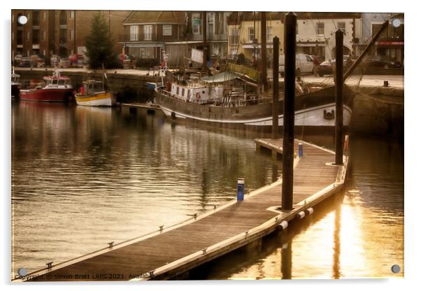 Wells Next The Sea in Norfolk England fishing harb Acrylic by Simon Bratt LRPS