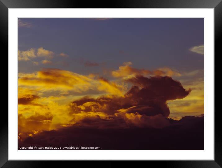 Cloud Formation Sunset Framed Mounted Print by Rory Hailes