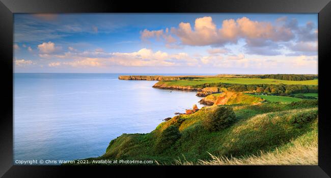 Stackpole Head Barafundle Bay Pembrokeshire  Framed Print by Chris Warren
