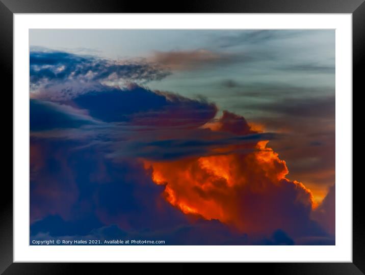 Cloud Formation Sunset Framed Mounted Print by Rory Hailes