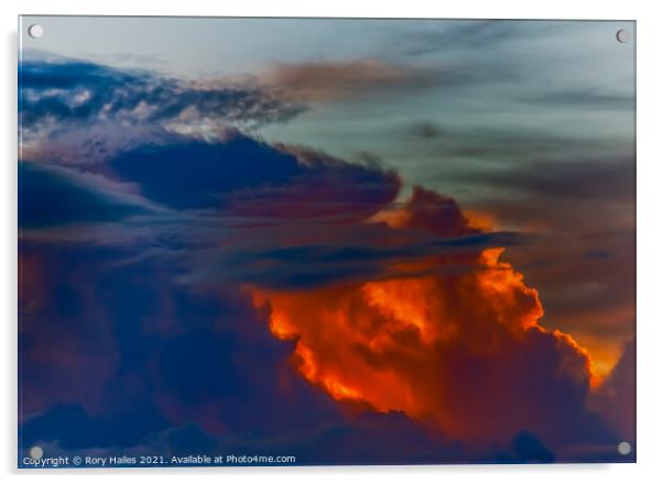 Cloud Formation Sunset Acrylic by Rory Hailes
