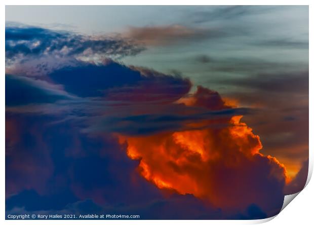 Cloud Formation Sunset Print by Rory Hailes