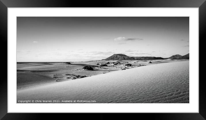 Corralejo Sand Dunes Corralejo Fuerteventura Framed Mounted Print by Chris Warren