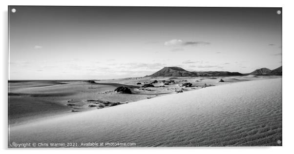 Corralejo Sand Dunes Corralejo Fuerteventura Acrylic by Chris Warren