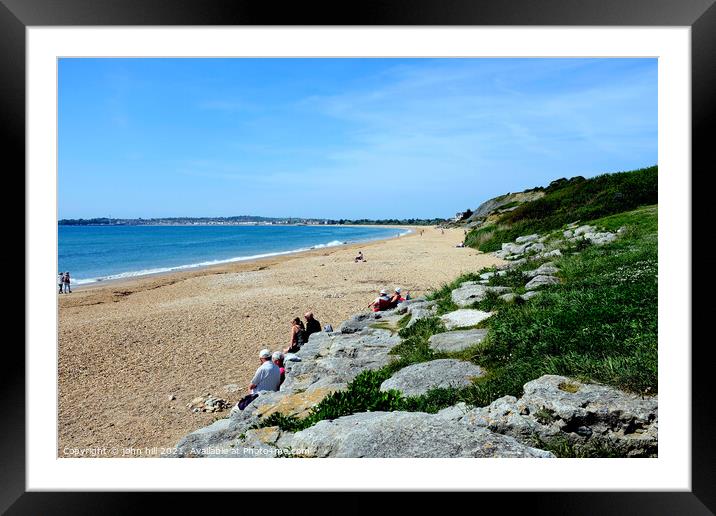 Bowleaze Cove at Weymouth in Dorset, UK. Framed Mounted Print by john hill