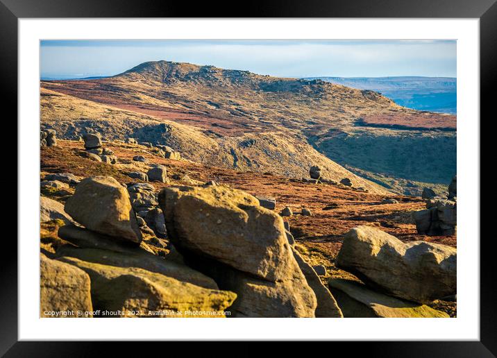 Grindslow Knoll Framed Mounted Print by geoff shoults