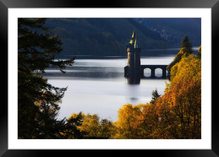 The straining tower at Lake Vyrnwy Framed Mounted Print by Rory Trappe