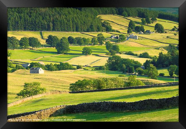 Countryside in Wharfedale North Yorkshire Framed Print by Chris Warren