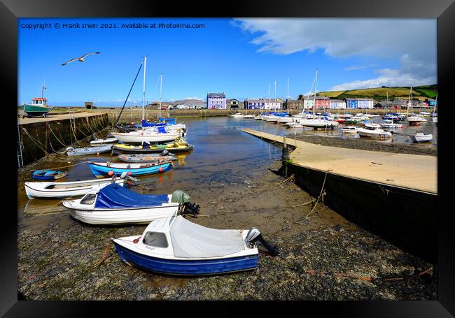 The beautiful Harbour of Aberaeron Framed Print by Frank Irwin
