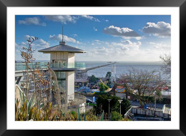 Observation tower at Southend on Sea seafront, Essex, UK.  Framed Mounted Print by Peter Bolton