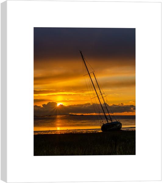 Lytham Boat Sunset Canvas Print by Paul Keeling