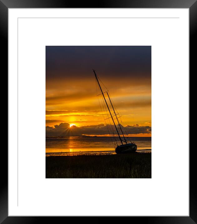 Lytham Boat Sunset Framed Mounted Print by Paul Keeling