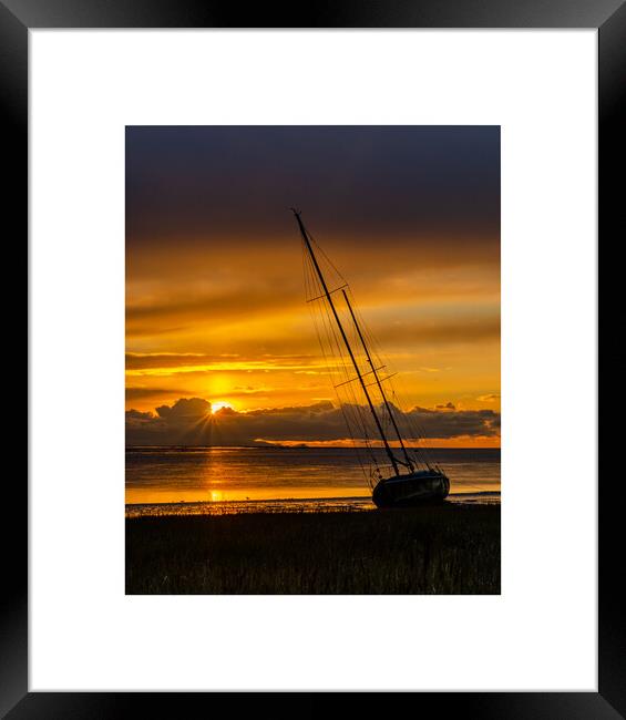 Lytham Boat Sunset Framed Print by Paul Keeling