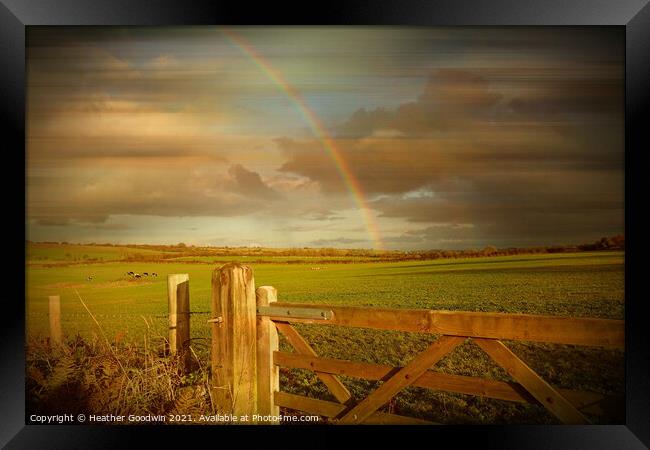 Rainbow's End Framed Print by Heather Goodwin
