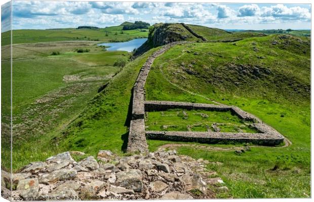 View of Hadrians Wall Canvas Print by Mike Cave
