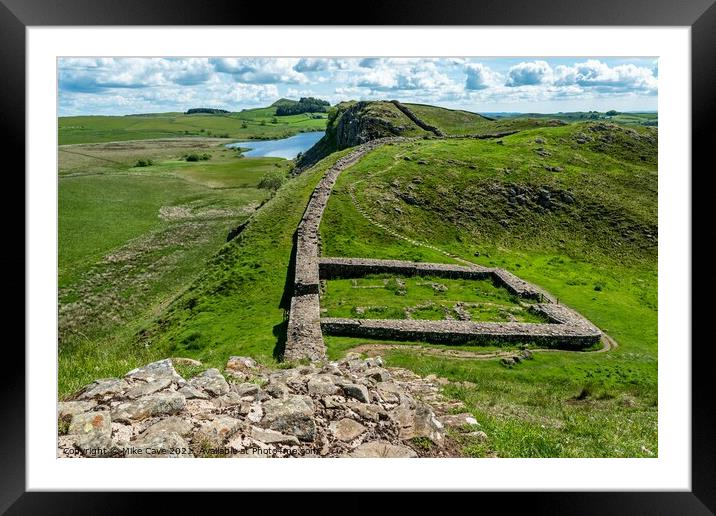 View of Hadrians Wall Framed Mounted Print by Mike Cave
