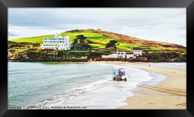 Sea Tractor And Causeway  Framed Print by Peter F Hunt
