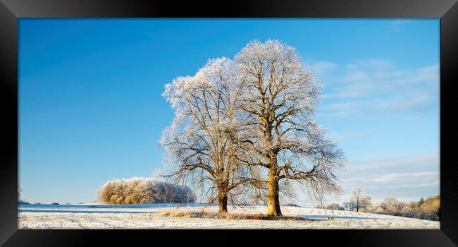 Rural countryside Carmarthenshire in winter Framed Print by Chris Warren