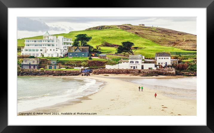 Walking To Burgh Island  Framed Mounted Print by Peter F Hunt