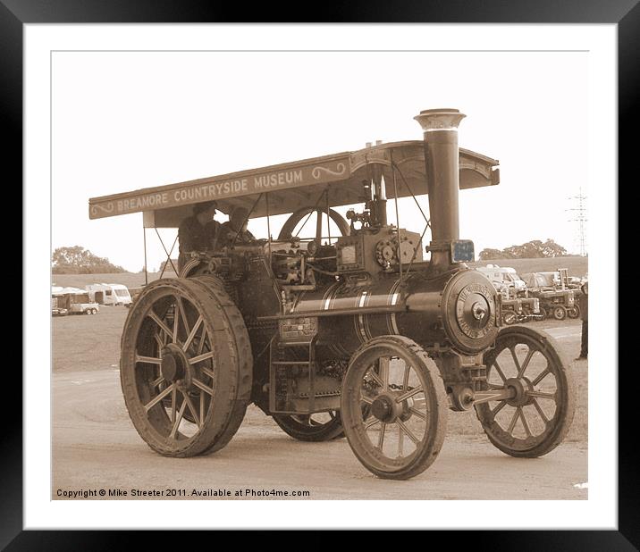 Burrell Traction Engine Framed Mounted Print by Mike Streeter