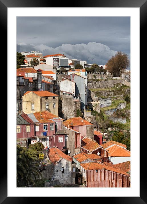Houses of Porto in Portugal Framed Mounted Print by Artur Bogacki