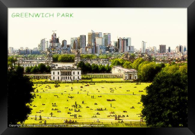 Greenwich Park - London Framed Print by Alessandro Ricardo Uva