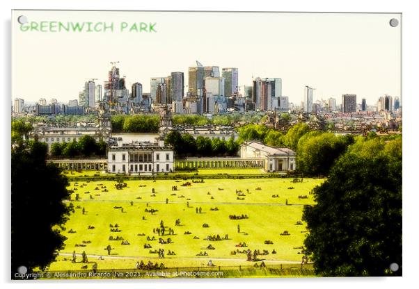 Greenwich Park - London Acrylic by Alessandro Ricardo Uva