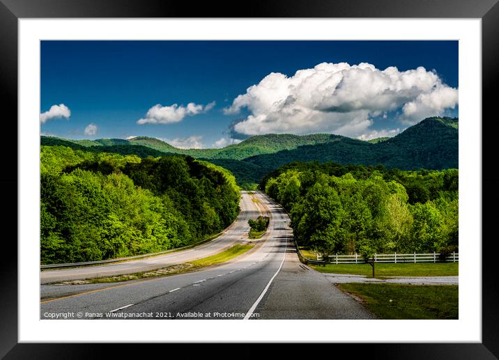 From Greenville to Ashville Framed Mounted Print by Panas Wiwatpanachat