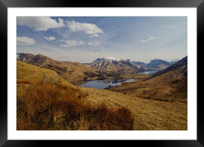 Snow in the lakedistrict Framed Mounted Print by Christopher Stores