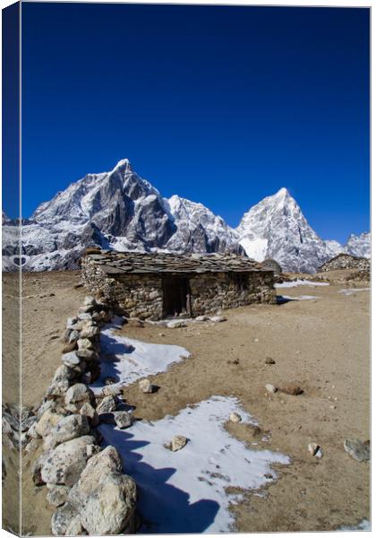 Yak Herders hut Nepal Canvas Print by Christopher Stores