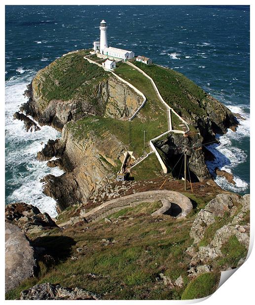South Stack Lighthouse Print by Howard Corlett