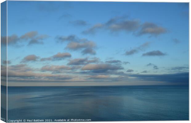 Cornish Sky and Sea Canvas Print by Paul Baldwin
