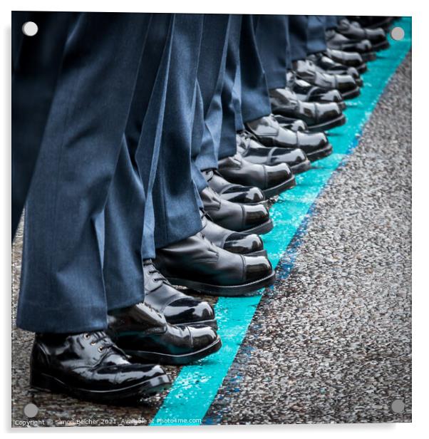 Boots of the RAF Band Line Up Acrylic by Simon Belcher