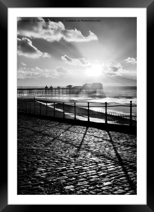 Blackpool In Black And White. Framed Mounted Print by Jason Connolly