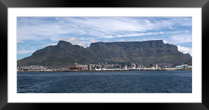 Table Mountain SA Framed Mounted Print by Hush Naidoo