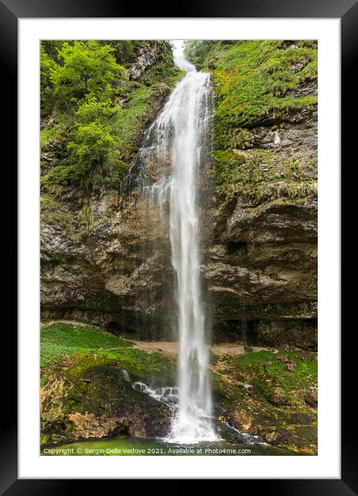 a waterfall  Framed Mounted Print by Sergio Delle Vedove