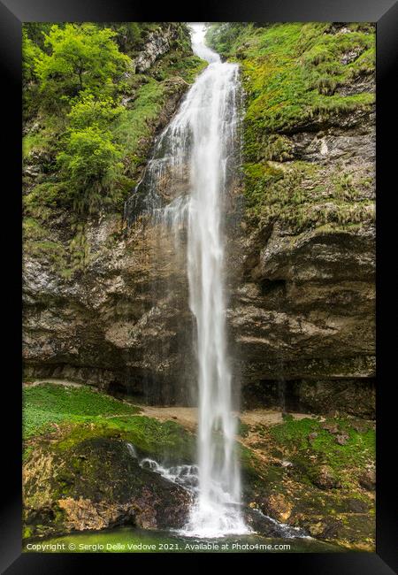 a waterfall  Framed Print by Sergio Delle Vedove