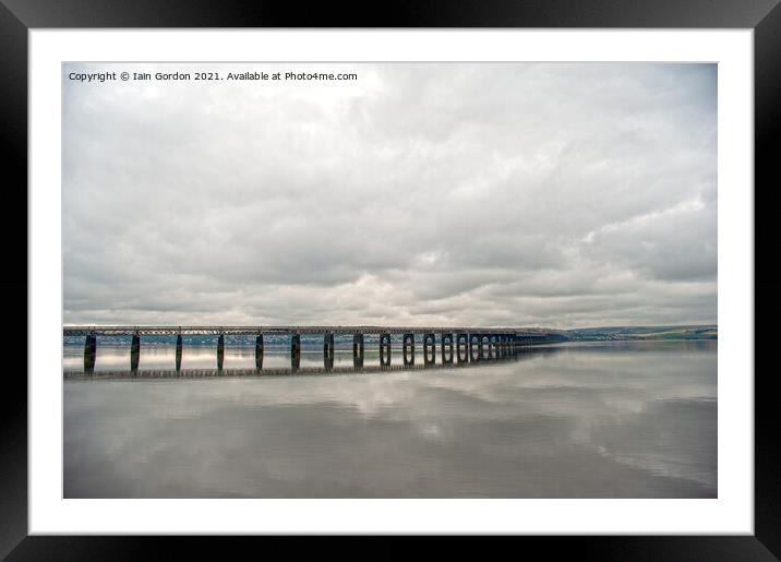 Tay Rail Bridge - Dundee Scotland Framed Mounted Print by Iain Gordon