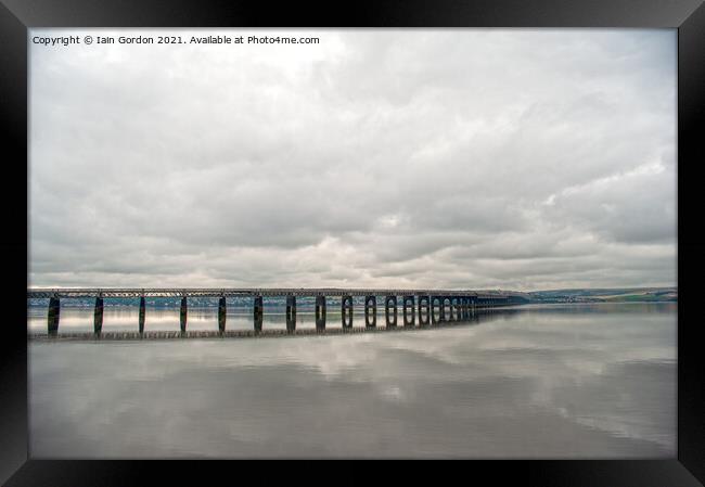 Tay Rail Bridge - Dundee Scotland Framed Print by Iain Gordon