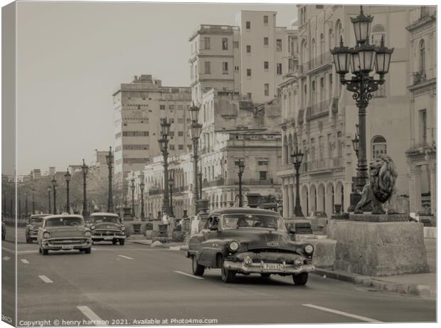 Havana Paseo del Prado Canvas Print by henry harrison
