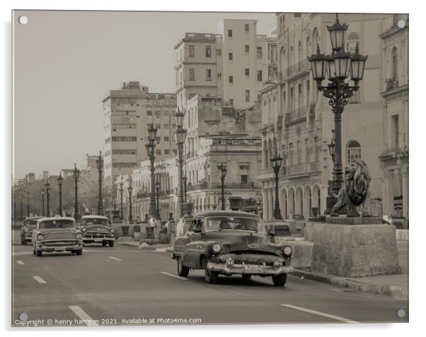 Havana Paseo del Prado Acrylic by henry harrison