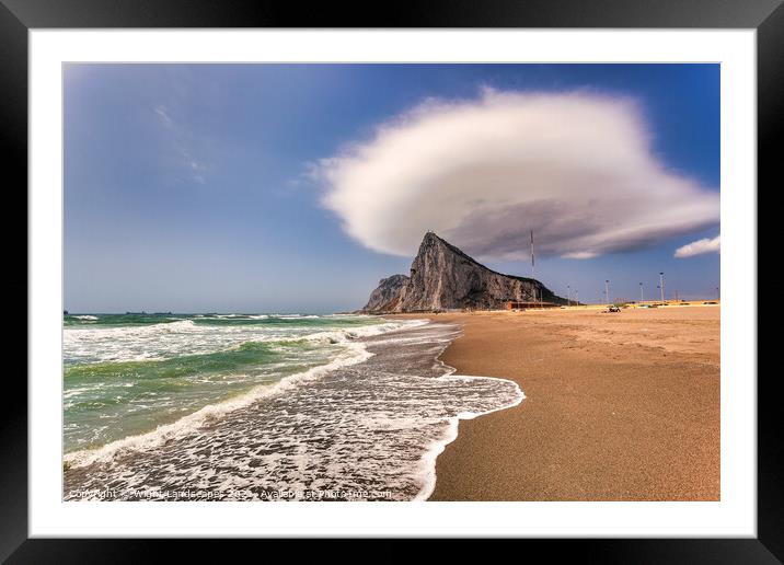 Gibraltar Lavante Cloud Framed Mounted Print by Wight Landscapes