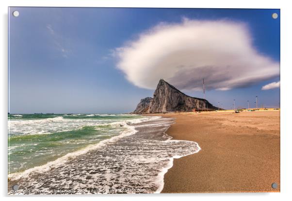 Gibraltar Lavante Cloud Acrylic by Wight Landscapes