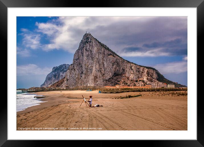 The Beach Artist Framed Mounted Print by Wight Landscapes