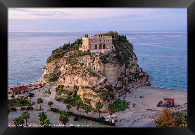 Santa Maria Island - Tropea Framed Print by Laszlo Konya