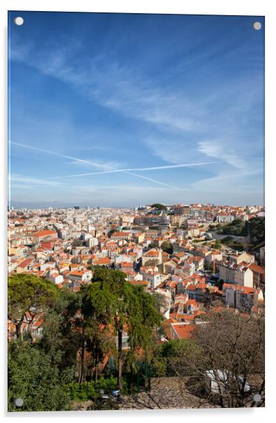Cityscape of Lisbon in Portugal Acrylic by Artur Bogacki
