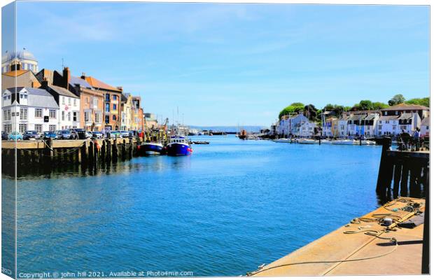 Weymouth Quays in Dorset. Canvas Print by john hill