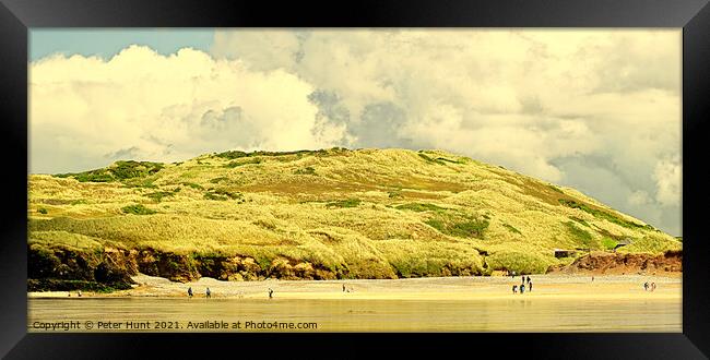 High Dunes At Godrevy Beach Framed Print by Peter F Hunt