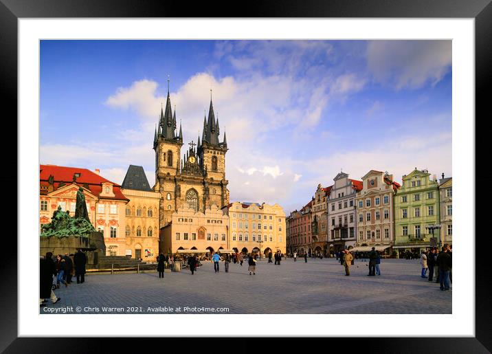 Old Town Square Prague Czech Republic Framed Mounted Print by Chris Warren